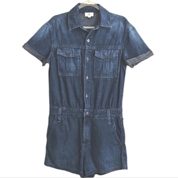 Ag Adriano Goldschmied Pants - AG Adriano Goldschmeid “The Rhoda” Utility Romper XS Jean Short sleeve